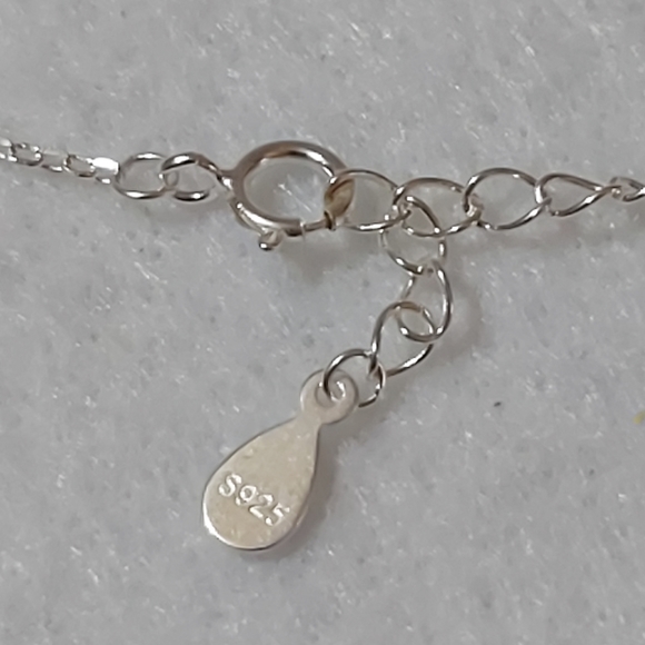 Sterling Silver CZ Round Pendant Necklace - Picture 8 of 9